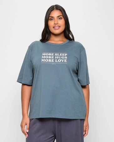 Plus Size Australian Cotton Printed Sleep Top