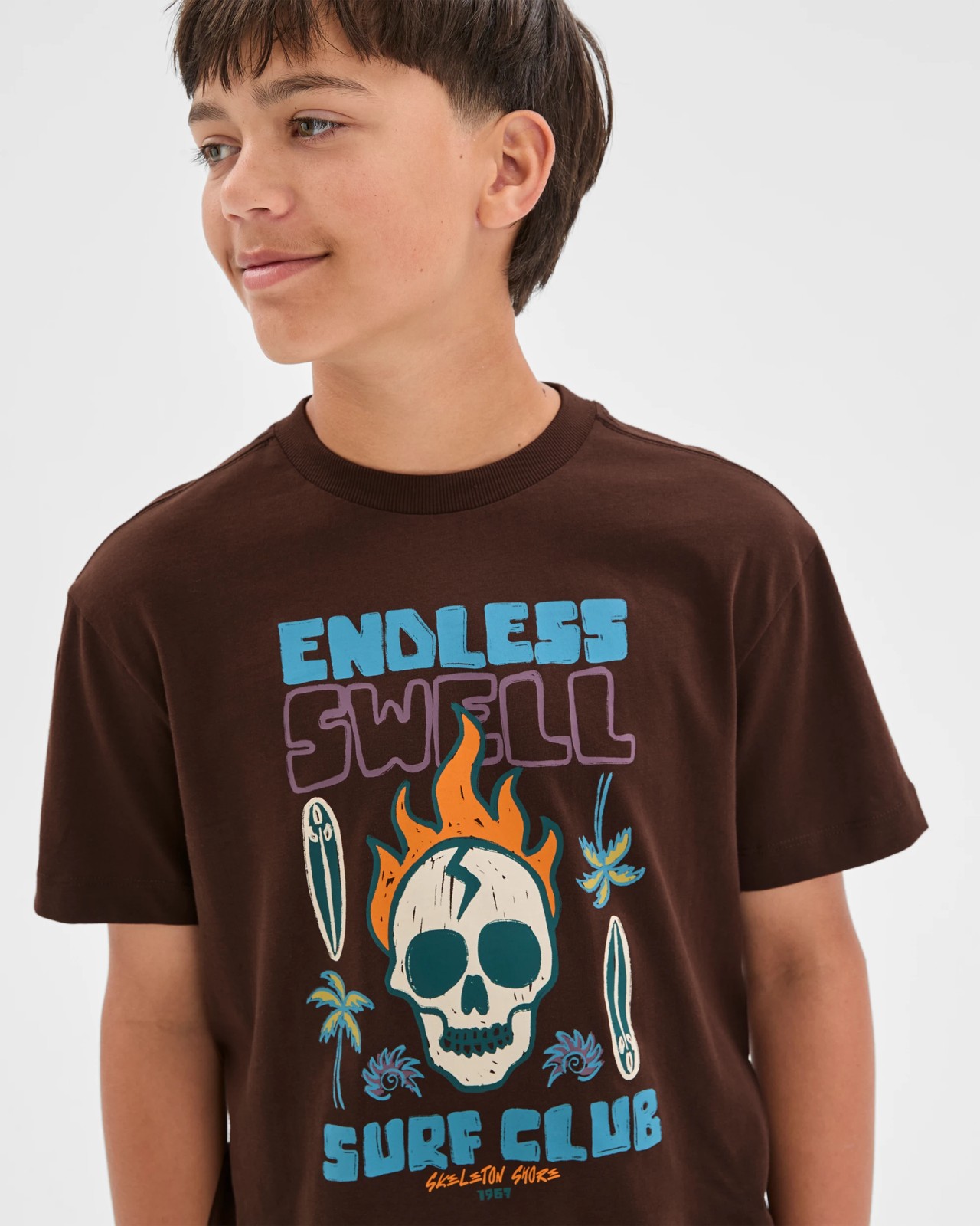 Australian Cotton Print T-Shirt - Fudge 3 of 6