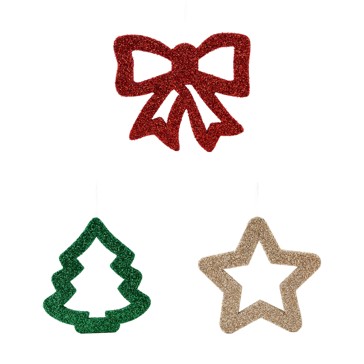 Christmas Tinsel Decoration, Assorted - Anko