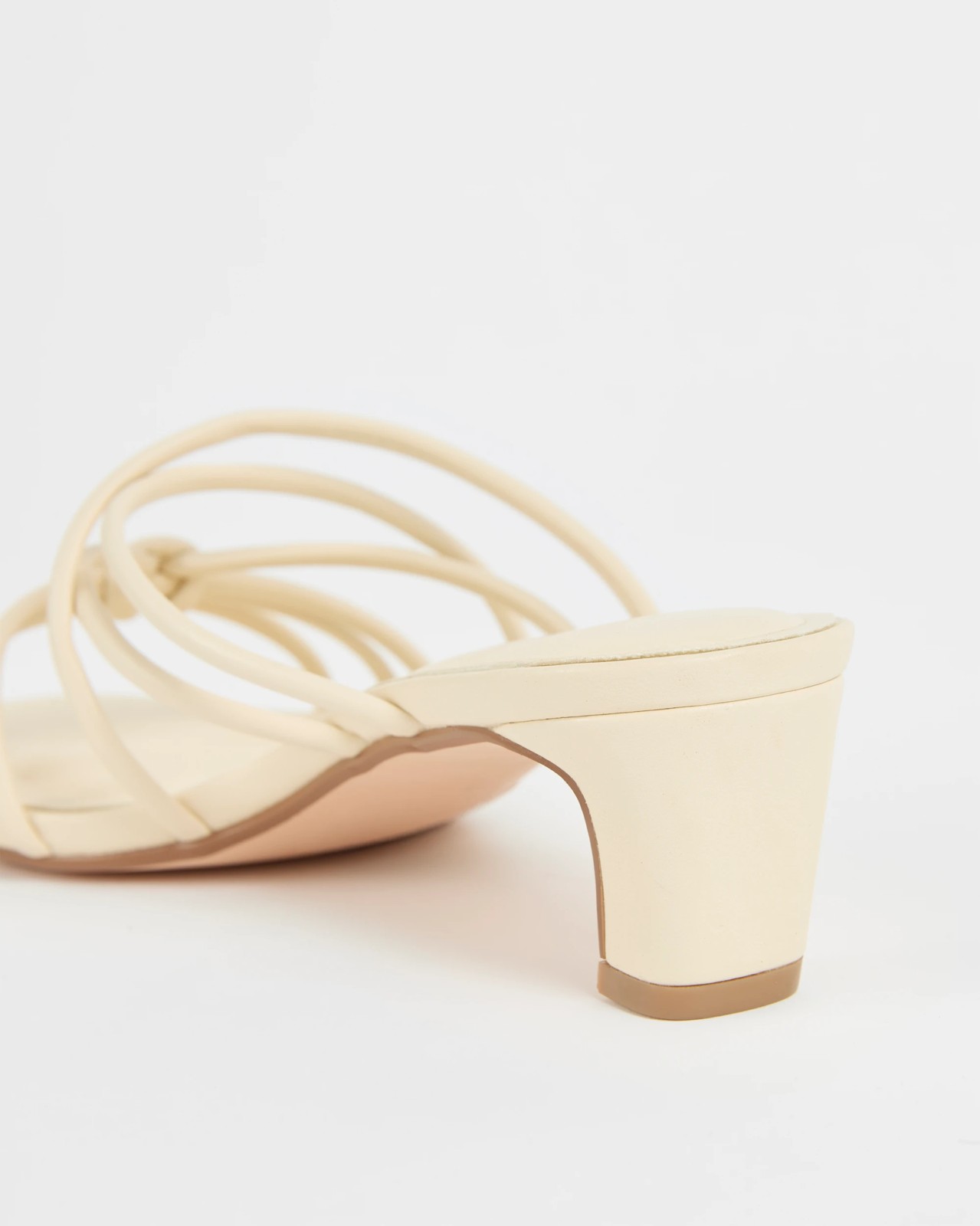 Strappy Low Heels - Sassy - Cream 3 of 3