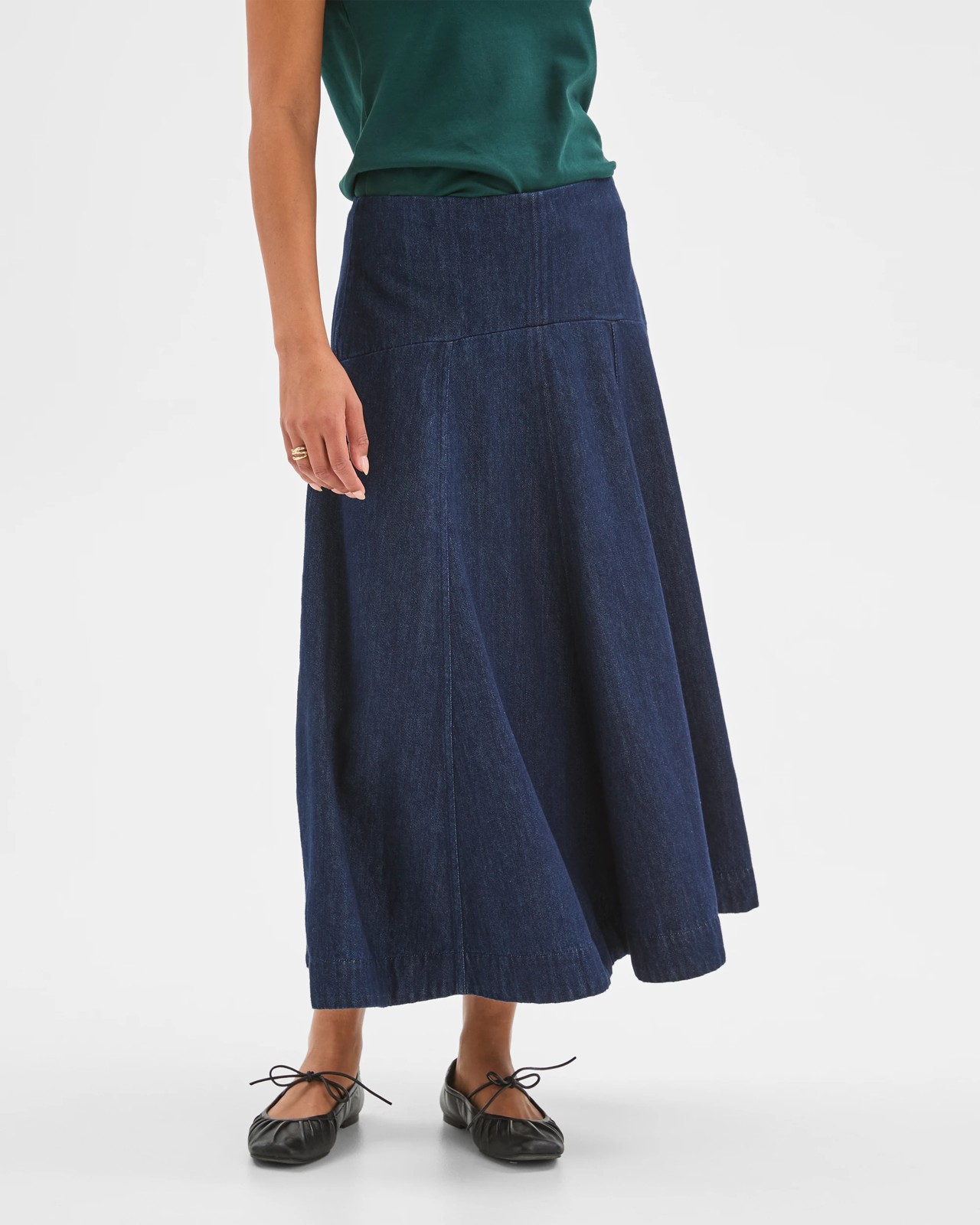 Panelled Denim Maxi Skirt 3 of 5