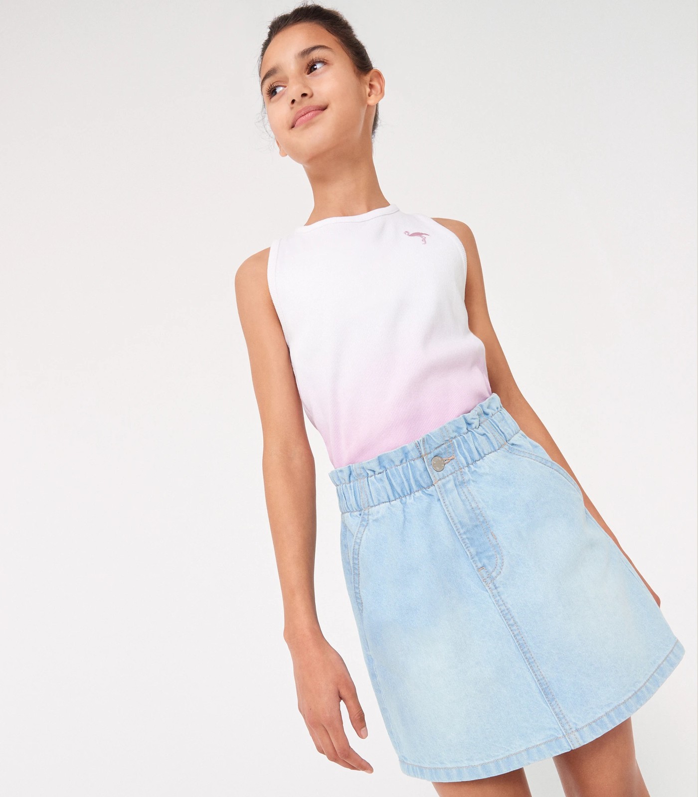 Paperbag best sale jean skirt