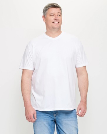 Plus Australian Cotton V-Neck T-Shirt