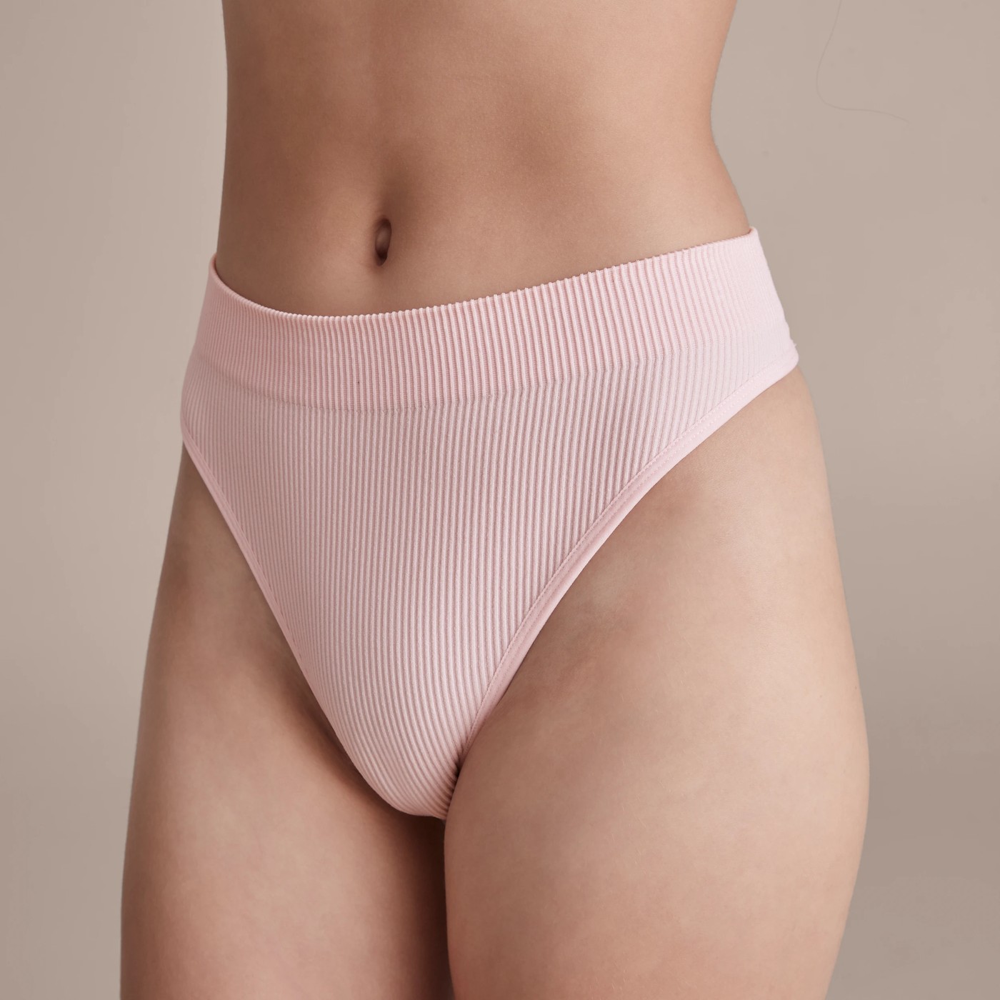 Lily Loves Ribbed Seamfree High Waisted G-String Briefs; Style: LGS02076 4 of 4