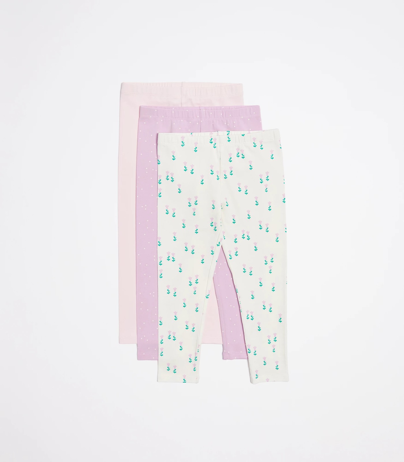Print Leggings 3 Pack - Pink Floral