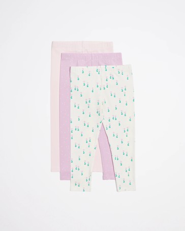 Floral Print Leggings - 3 Pack