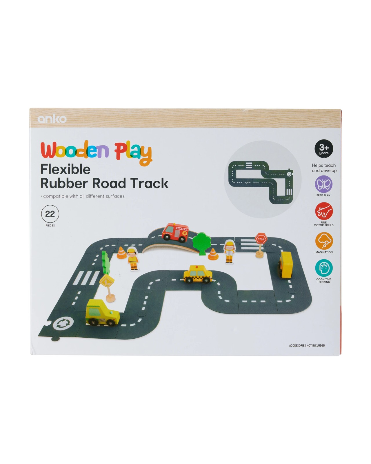 Flexible Road Track, 22 Pieces - Anko 6 of 6