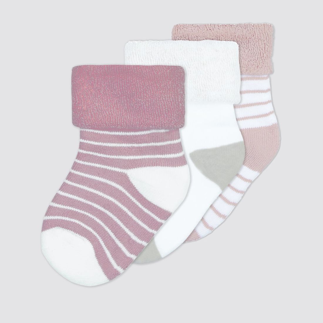 Target Baby Organic Cotton Terry Turn Top socks 3Pk Pinks Target