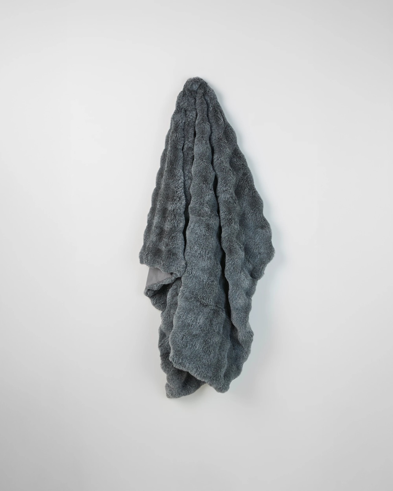 Ella Faux Fur Throw - Asphalt 3 of 3