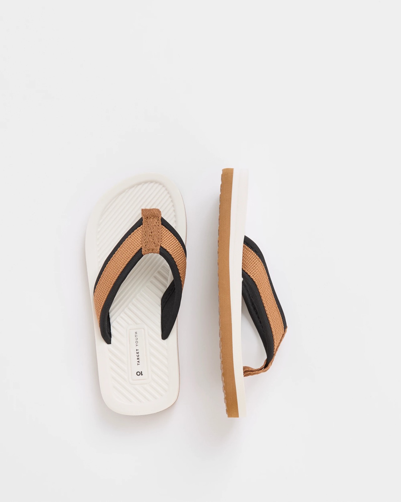 Colourblock Thongs - Brown 3 of 3