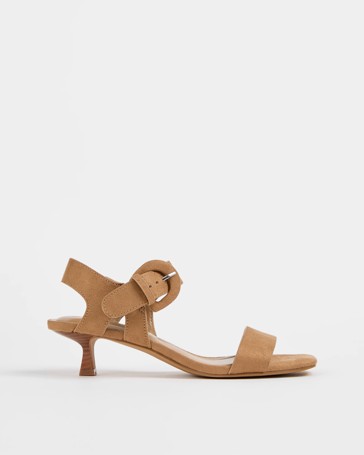 Double Strap Buckled Low Heeled Sandal - Patra