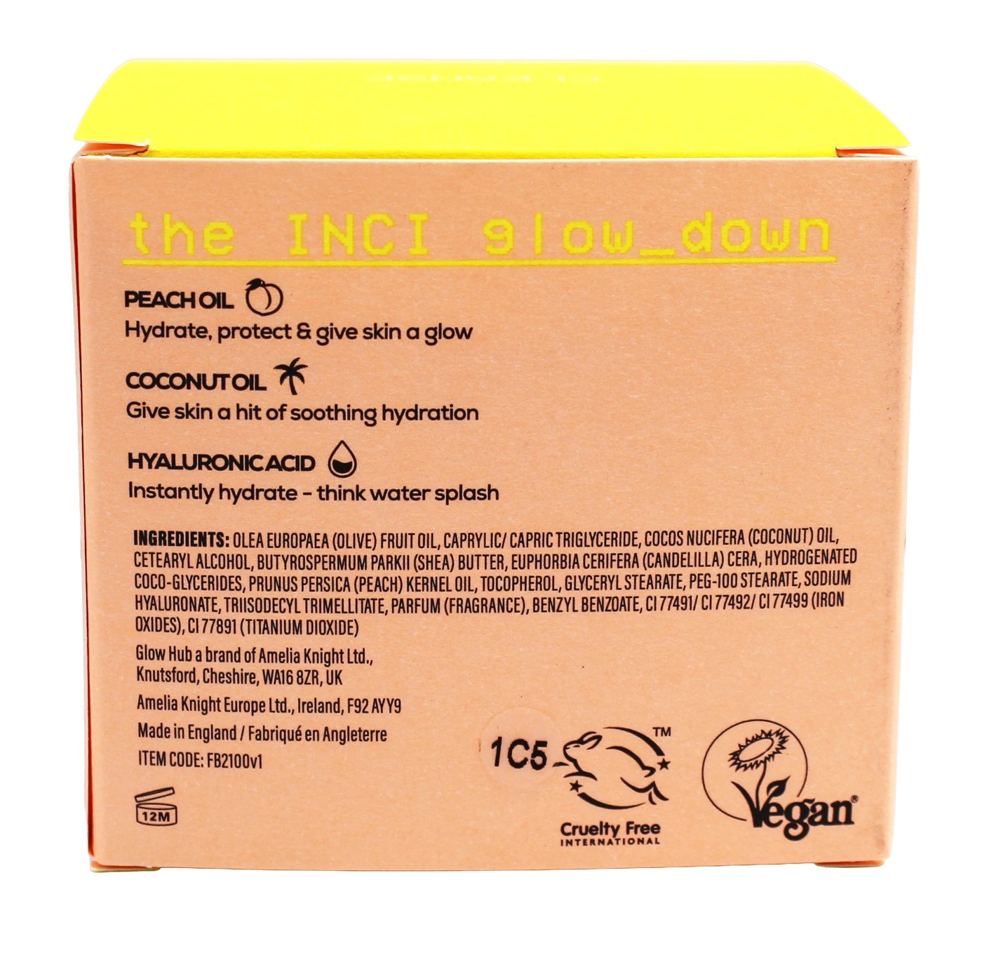 Glow Hub Cleansing Balm 100g - Hyaluronic Acid , Peach and Coconut 2 of 4