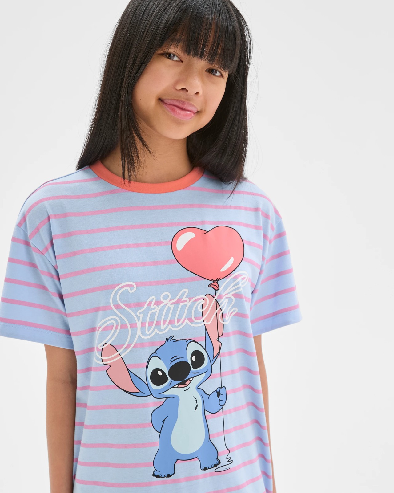 Disney Lilo & Stitch Older Girls Short Sleeve Oversized Nightie 3 of 5