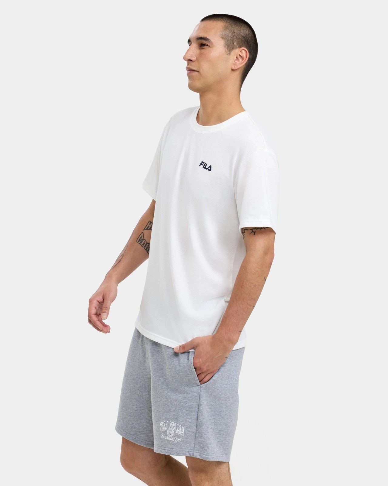 Fila Carlo Fleece Shorts - Grey Marle 3 of 5