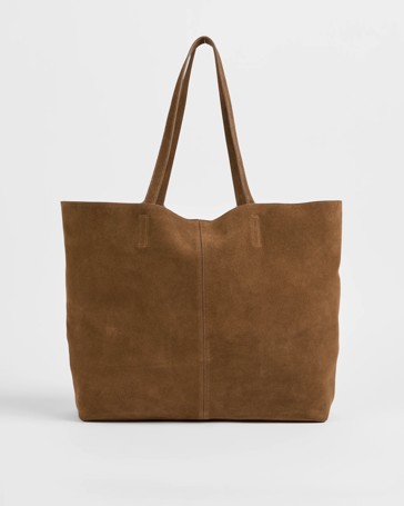Premium Suede Leather Essential Tote Bag
