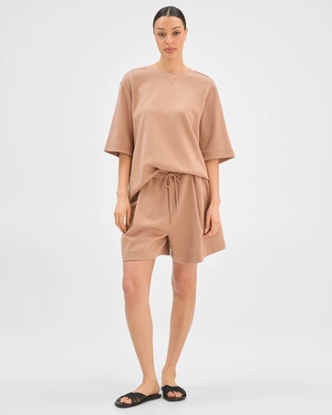 Australian Cotton Blend Relaxed Drape Shorts