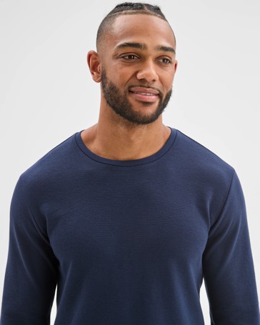 Maxx Australian Cotton Blend Ottoman Long Sleeve Sleep T-Shirt