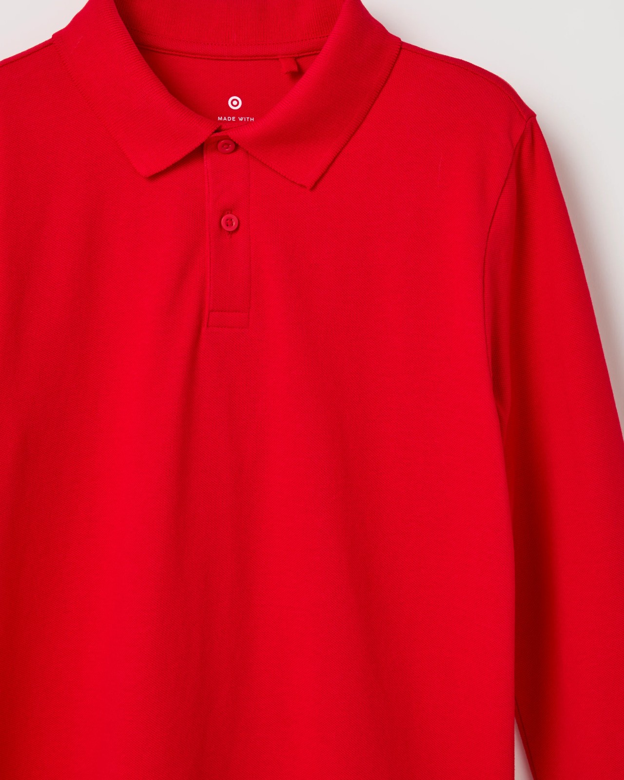 Australian Cotton 2 Pack School Long Sleeve Polo Top - Red 5 of 6