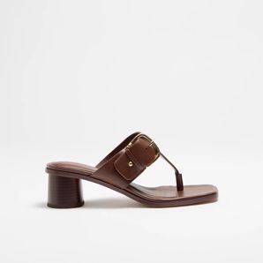 Womens Round Thong Heel - Ellie