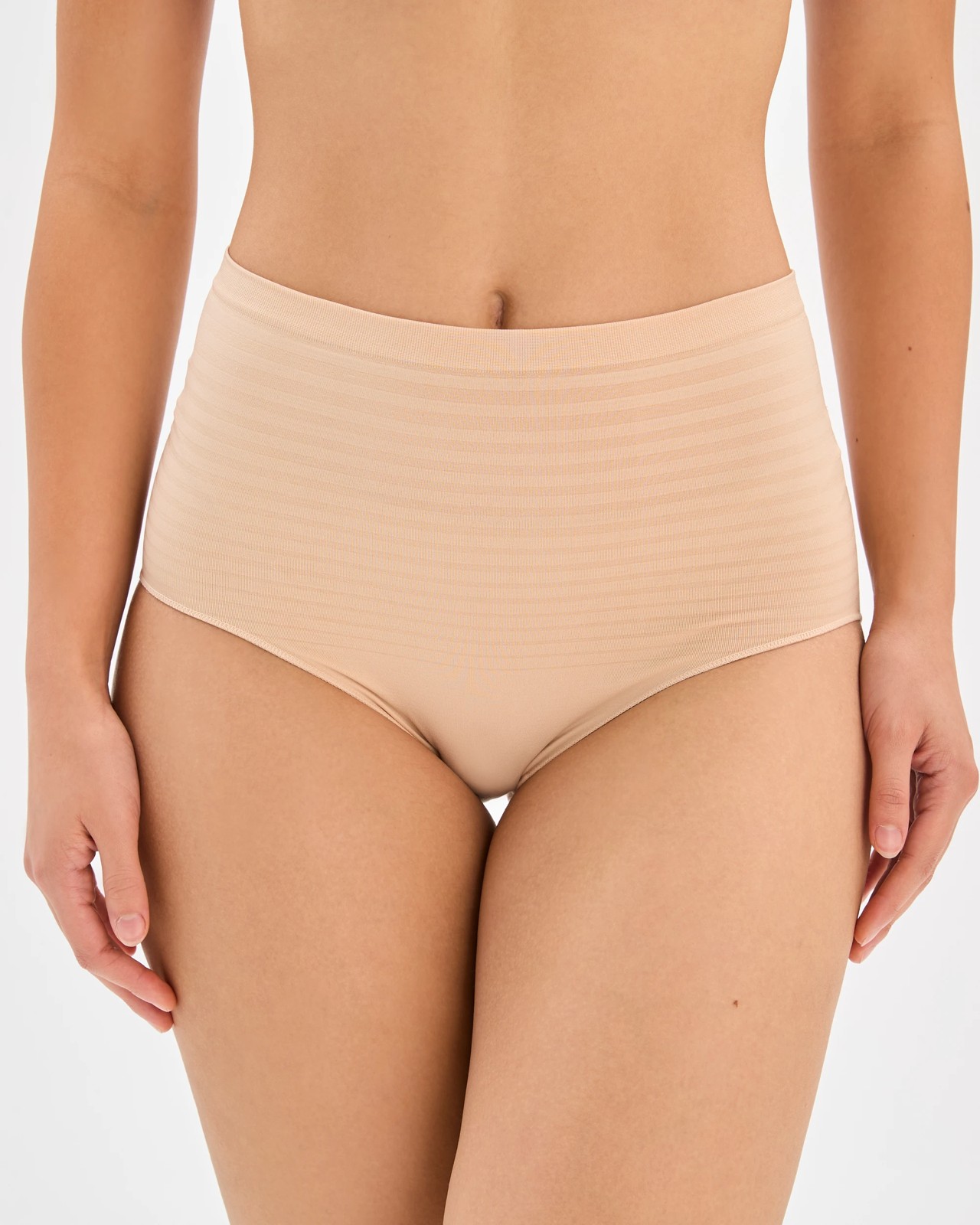 2 Pack Seamfree Matte and Shine Full Briefs - Bare Beauty 2 of 4