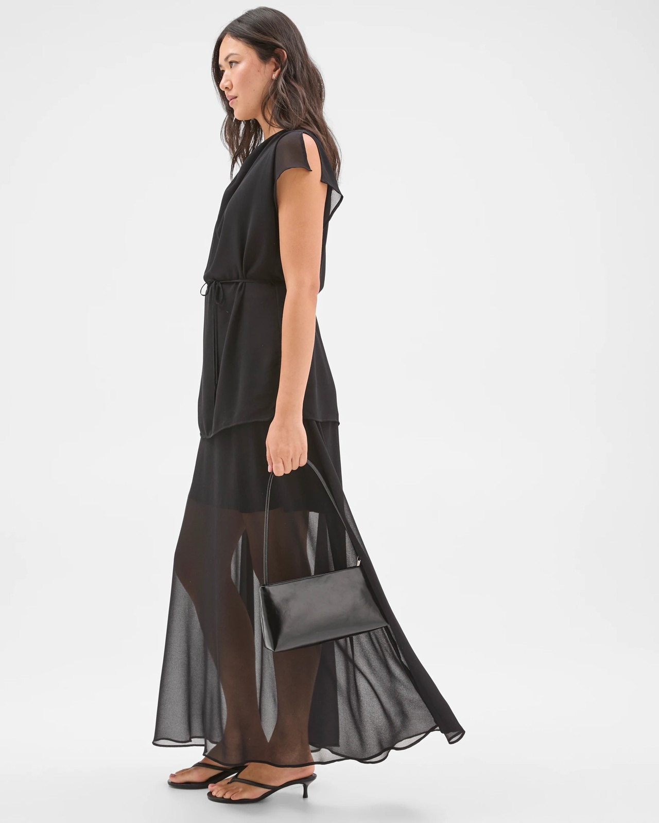 Preview Sheer Maxi Skirt - Black 4 of 6