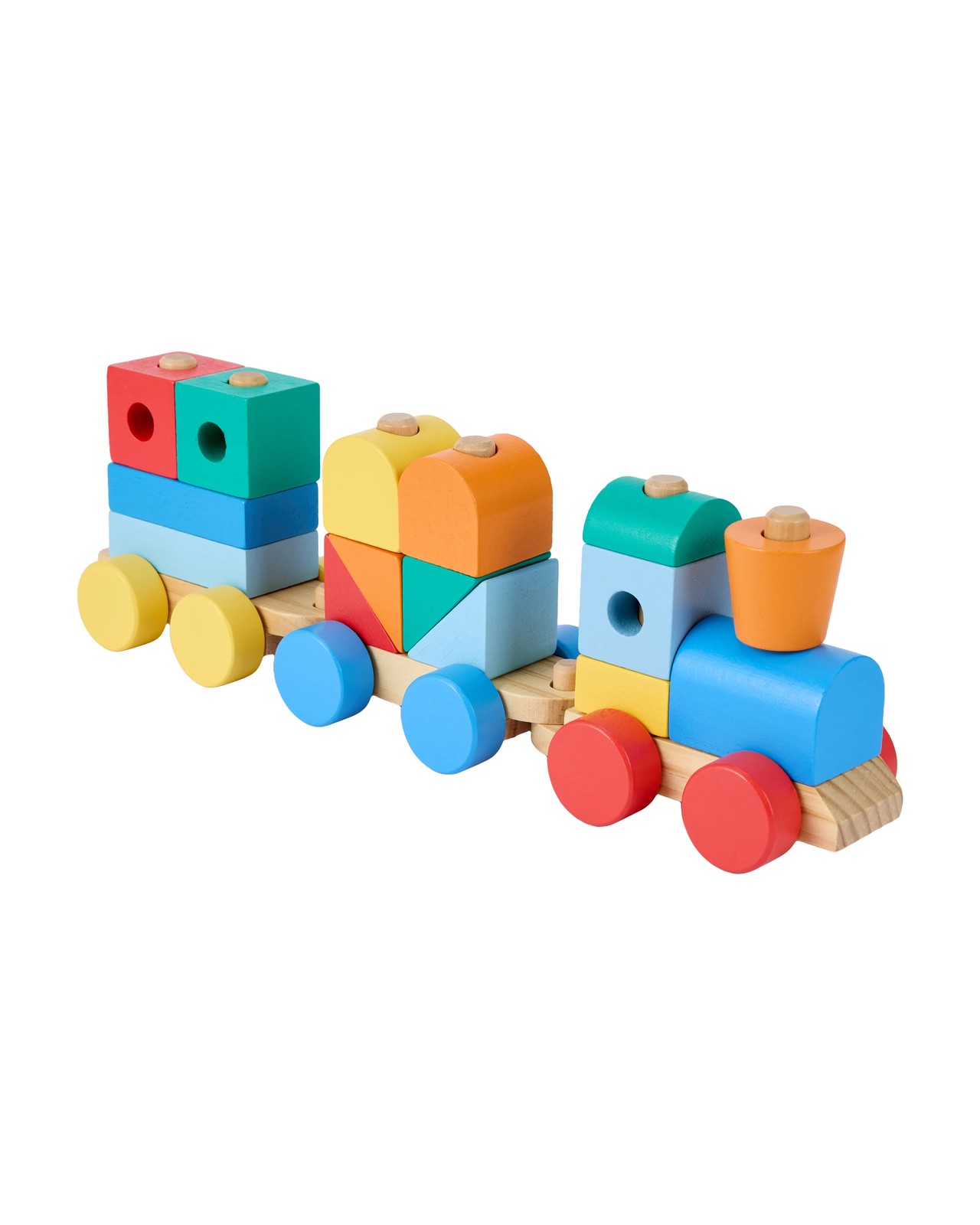 Anko Wooden Block Train Playset | Target Australia