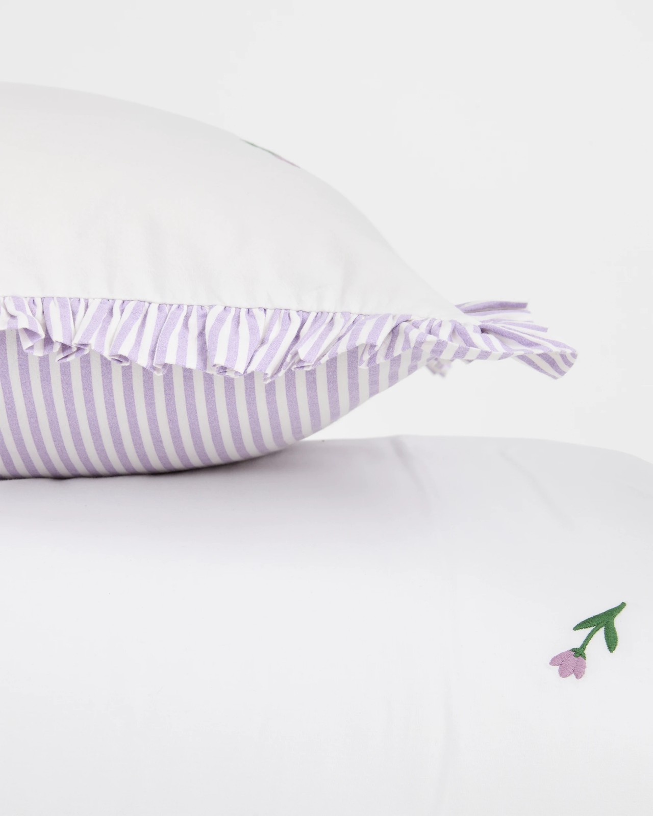 Tulip Embroidered Ruffle Kids Quilt Cover Set 2 of 3