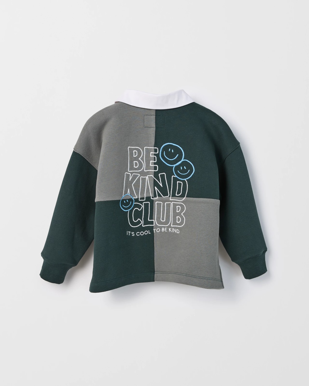 Australian Cotton Blend Heavyweight Oversized Rugby Jumper - Green 3 of 3