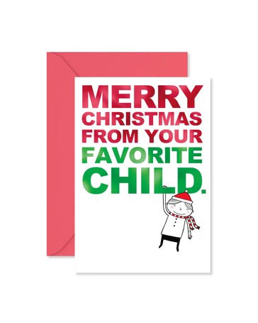 Hallmark Christmas Card - Favourite Child