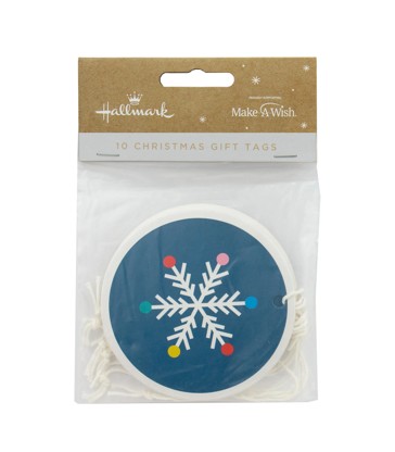 Hallmark Christmas Gift Tags 10 Pack - Navy Snowflake