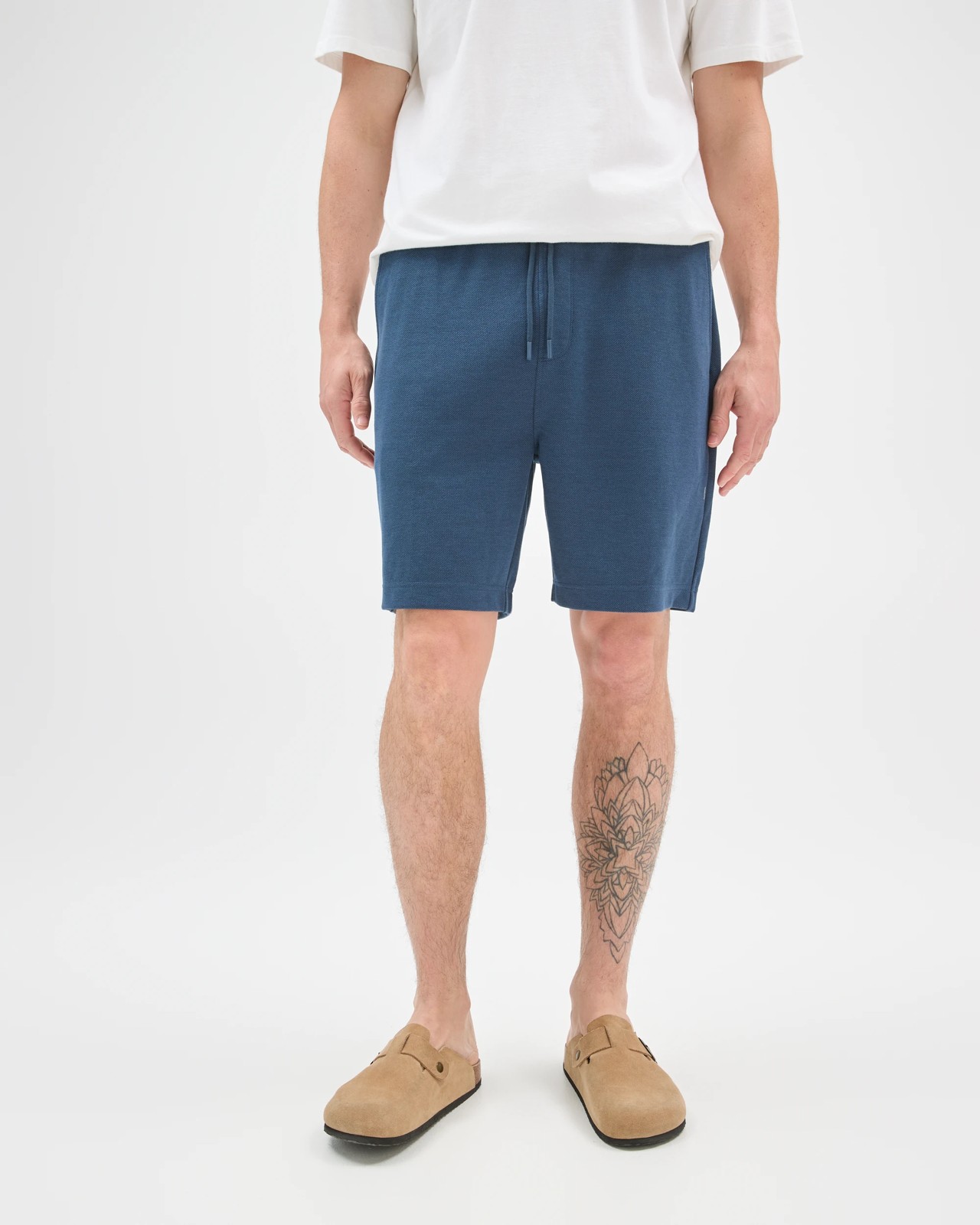 Textured Fleece Shorts - Dark Blue 2 of 6