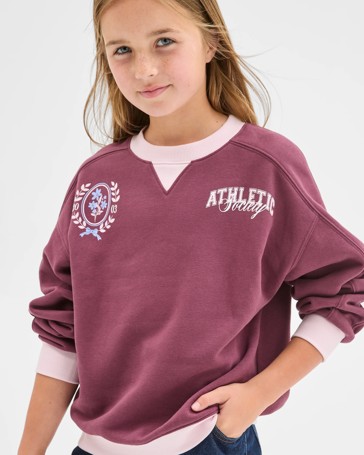 Australian Cotton Blend Long Sleeve Fleece Sweat Top