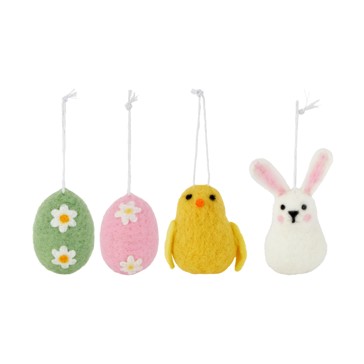 Easter Hanging Felt Decoration, Assorted - Anko
