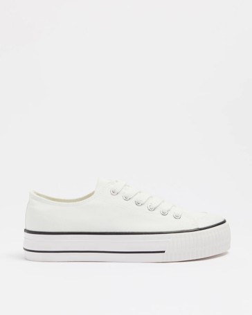 Womens Flatform Canvas Sneaker - Lily Loves Genoa