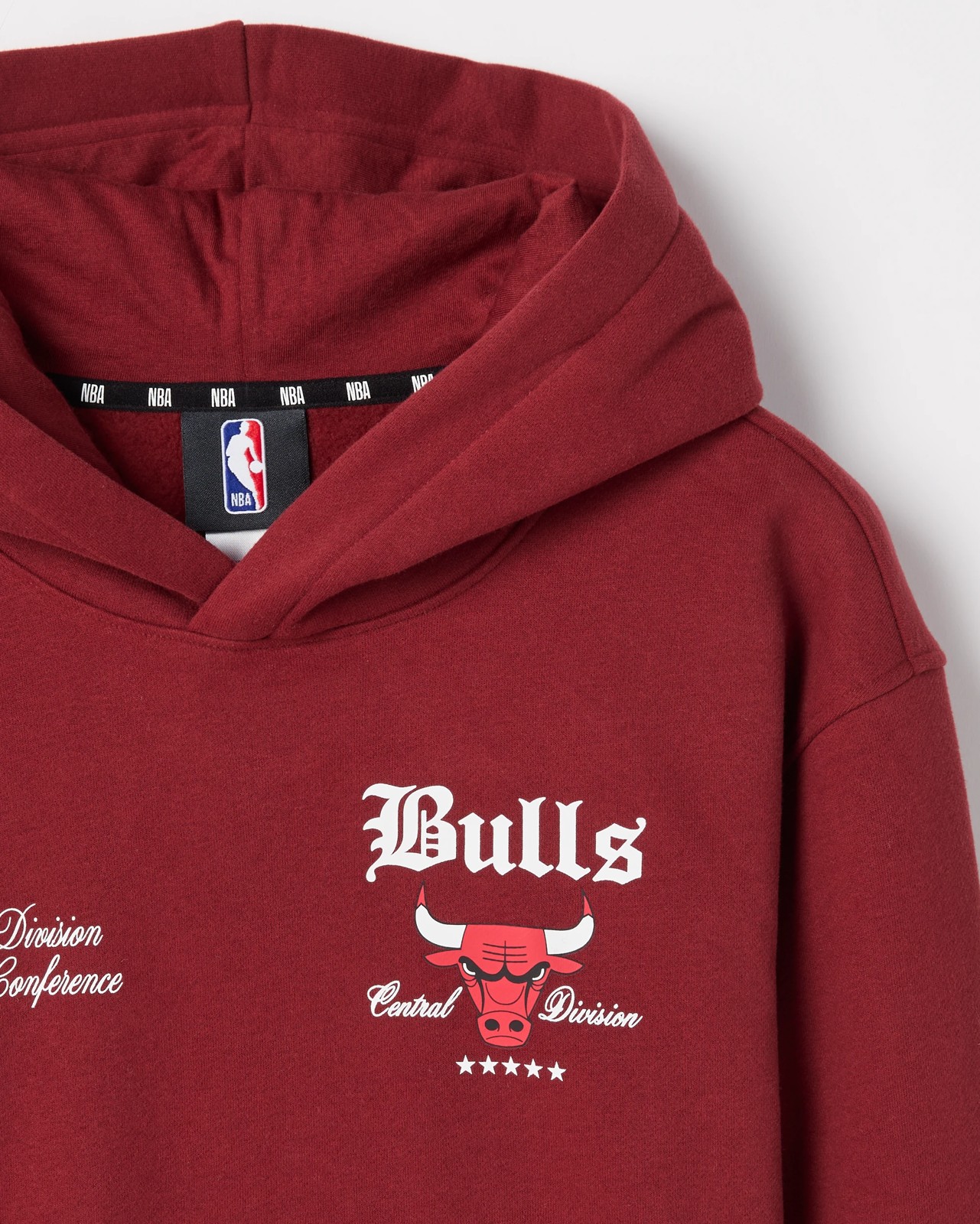 NBA Australian Cotton Blend Oversized Popover Hoodie - Red 2 of 2
