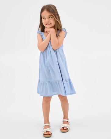 Australian Cotton Flutter Sleeve Midi Dress