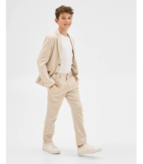 Boys Linen Blend Suiting Pant