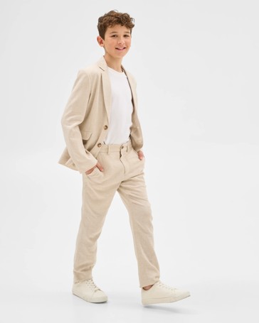 Boys Linen Blend Suiting Pant