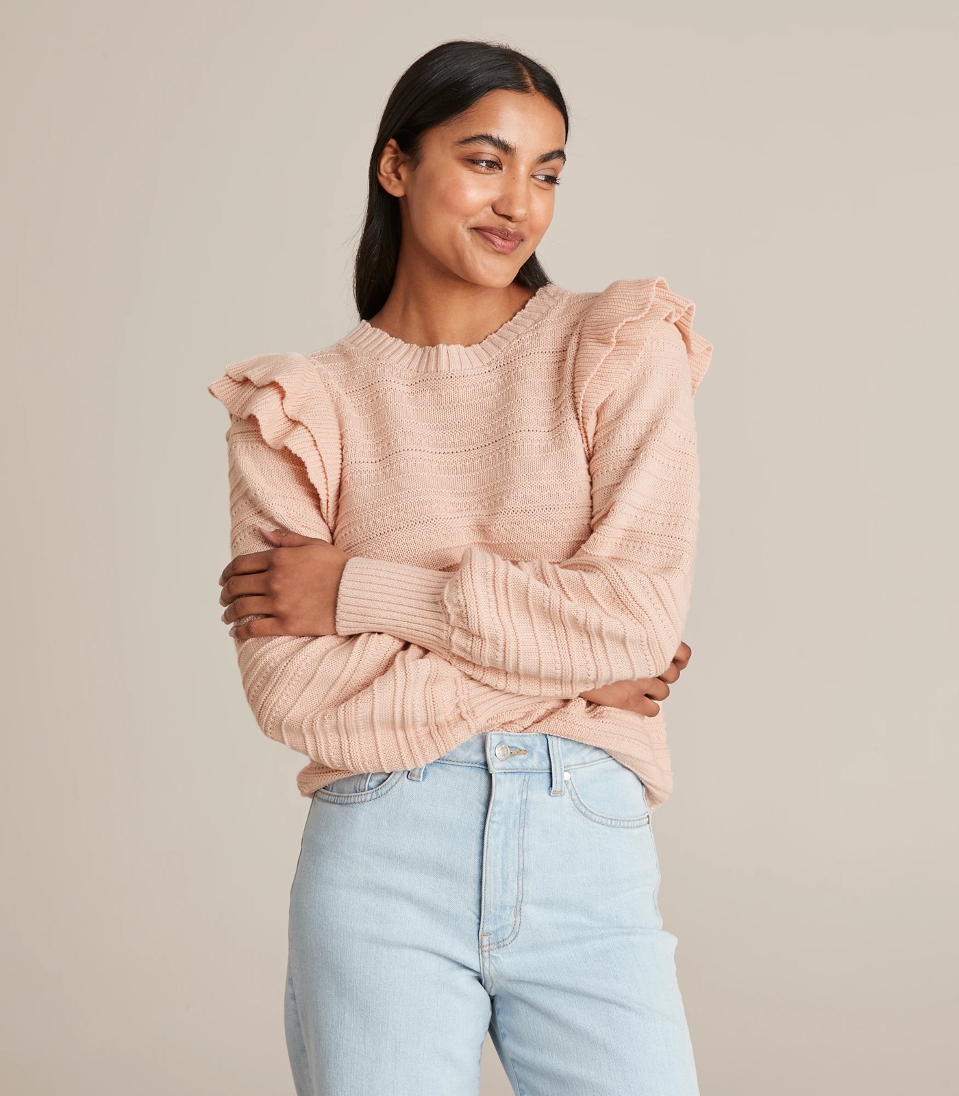 Puff sleeve clearance jumper