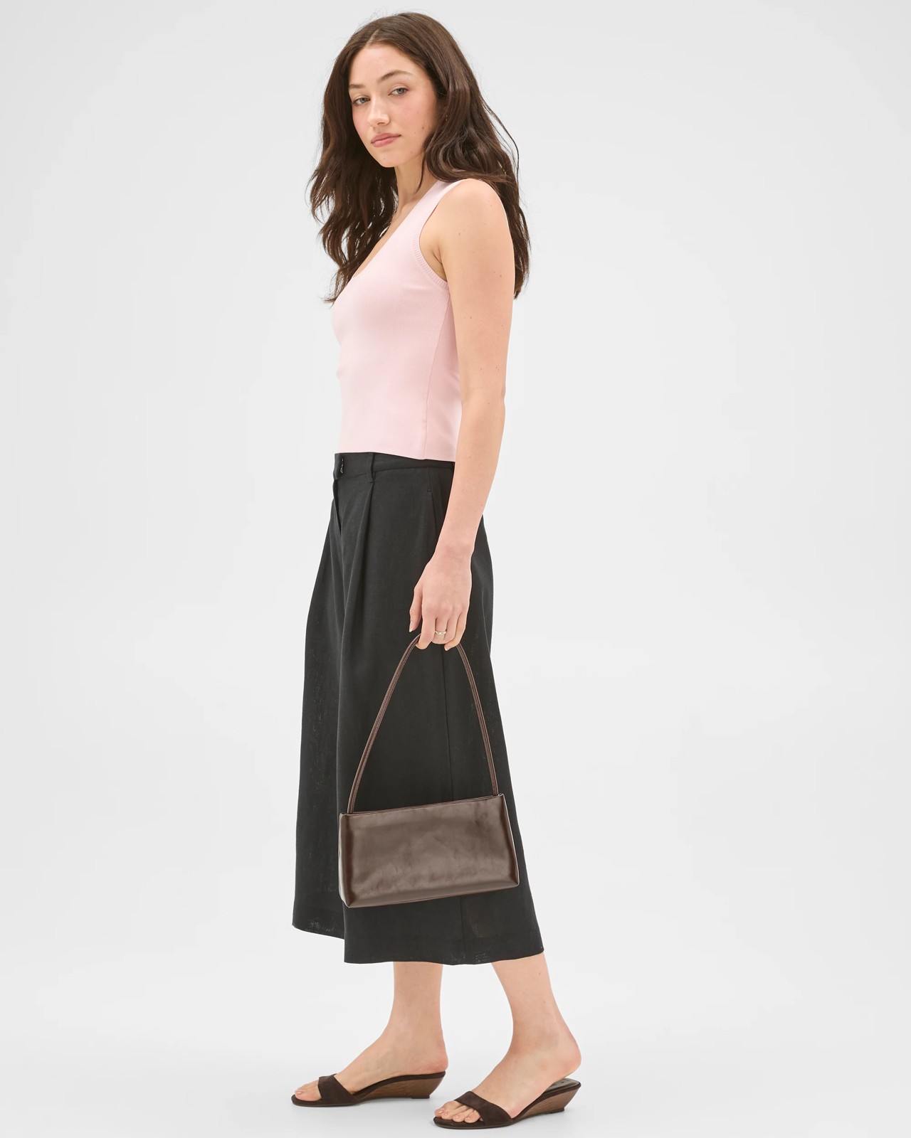 Lily Loves European Linen Culotte Pants - Black 5 of 6