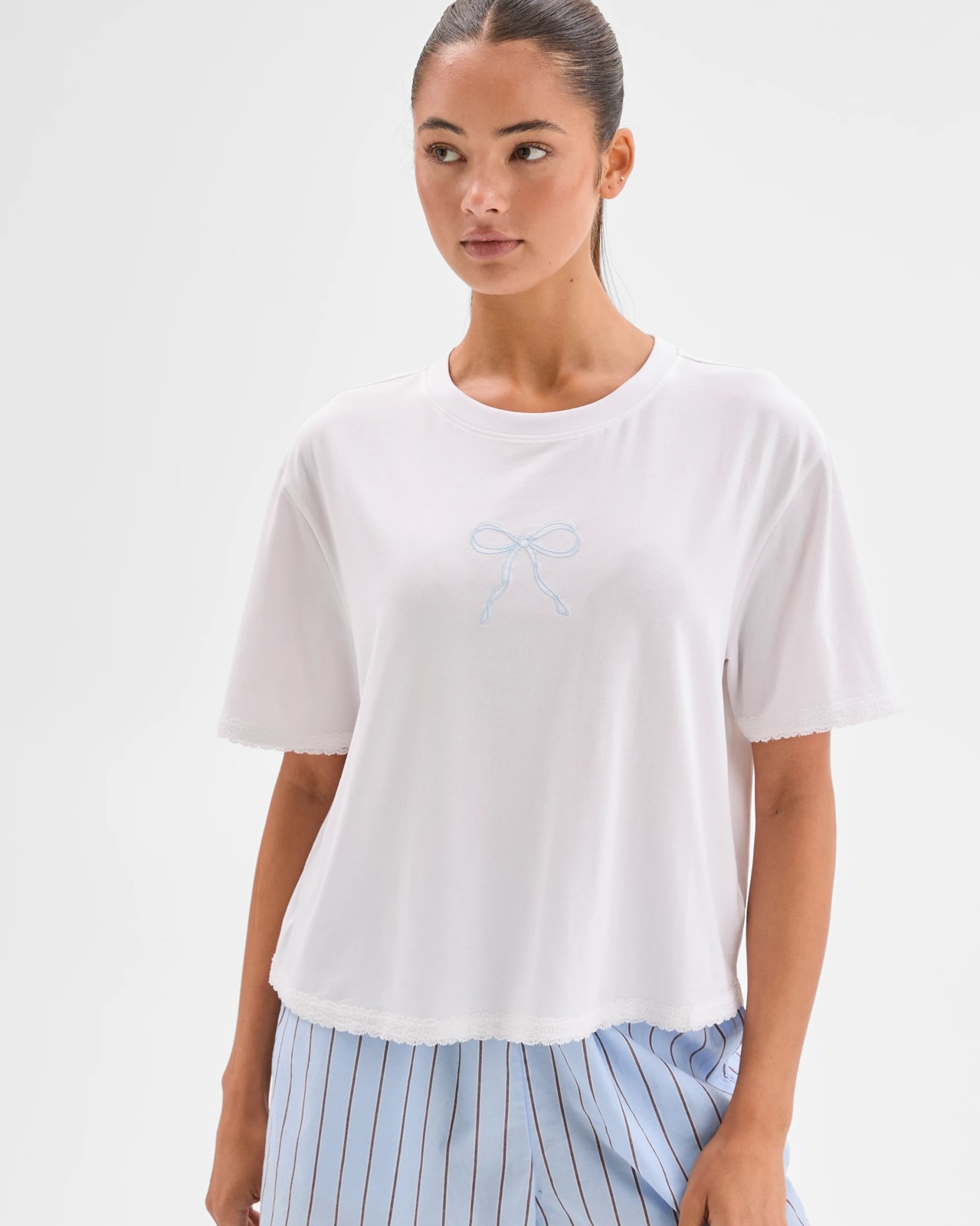 Lily Loves Australian Cotton Bow Sleep T-Shirt 4 of 5