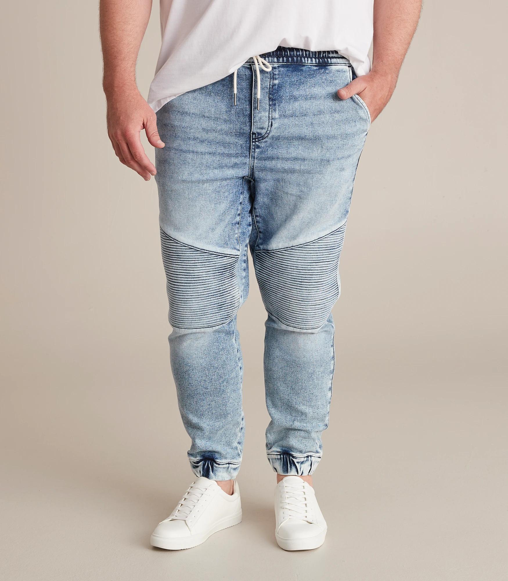 Mens jean hot sale jogger pants