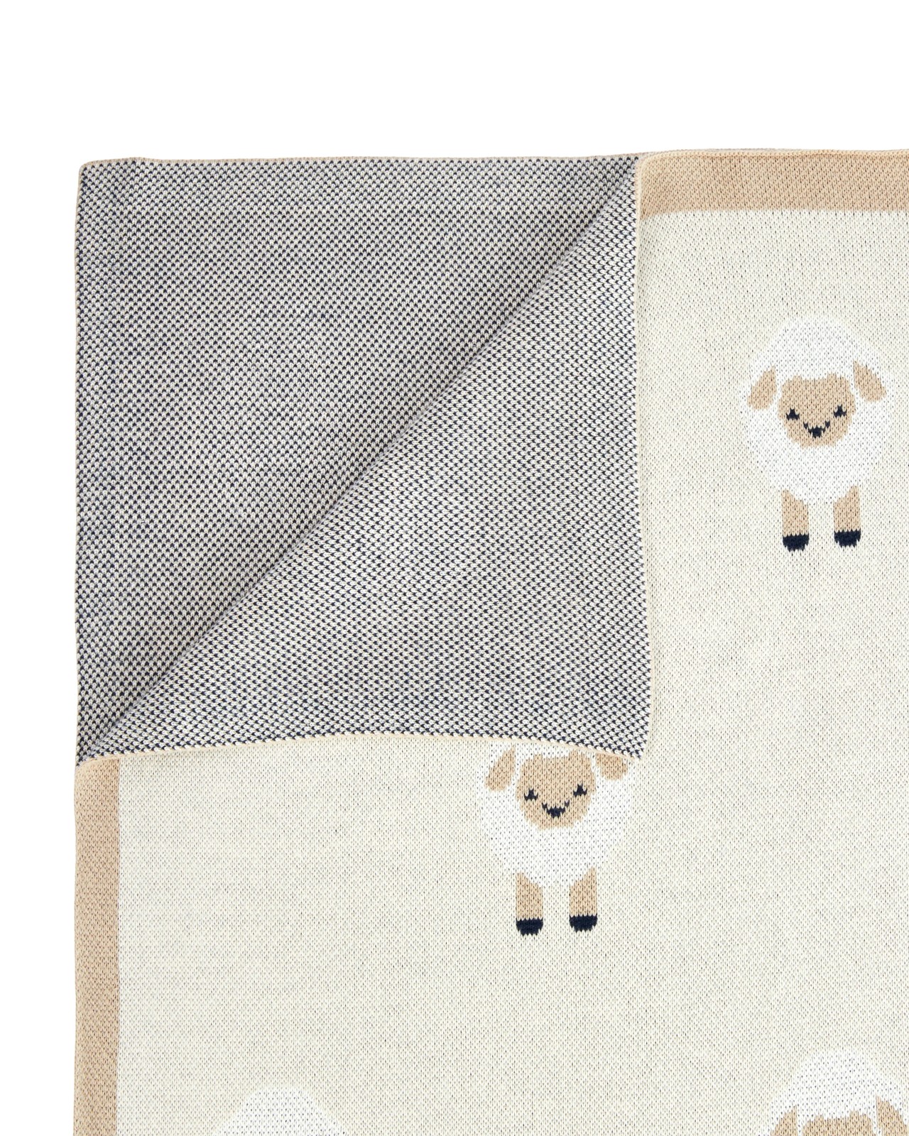 Anko Cotton Knitted Blanket - Sheep 3 of 6