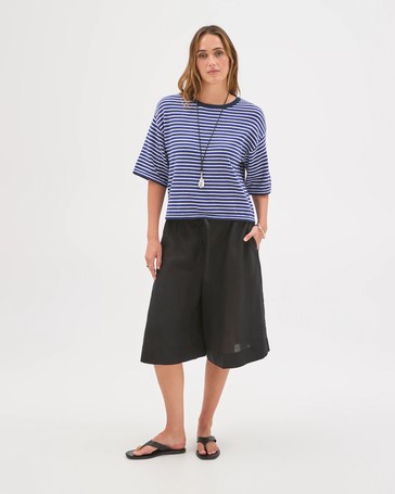 Cropped Culotte Pants