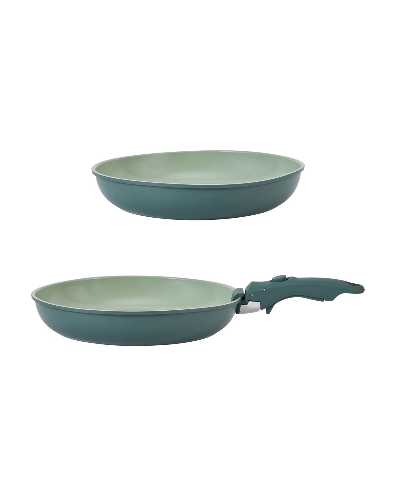 Anko 3 Piece Ceramic Cookware Set with Detachable Handle - Green 4 of 5