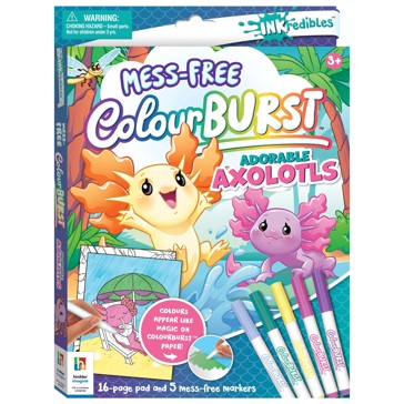 INKredibles Mess-Free ColourBurst: Adorable Axolotls Activity Kit - Book