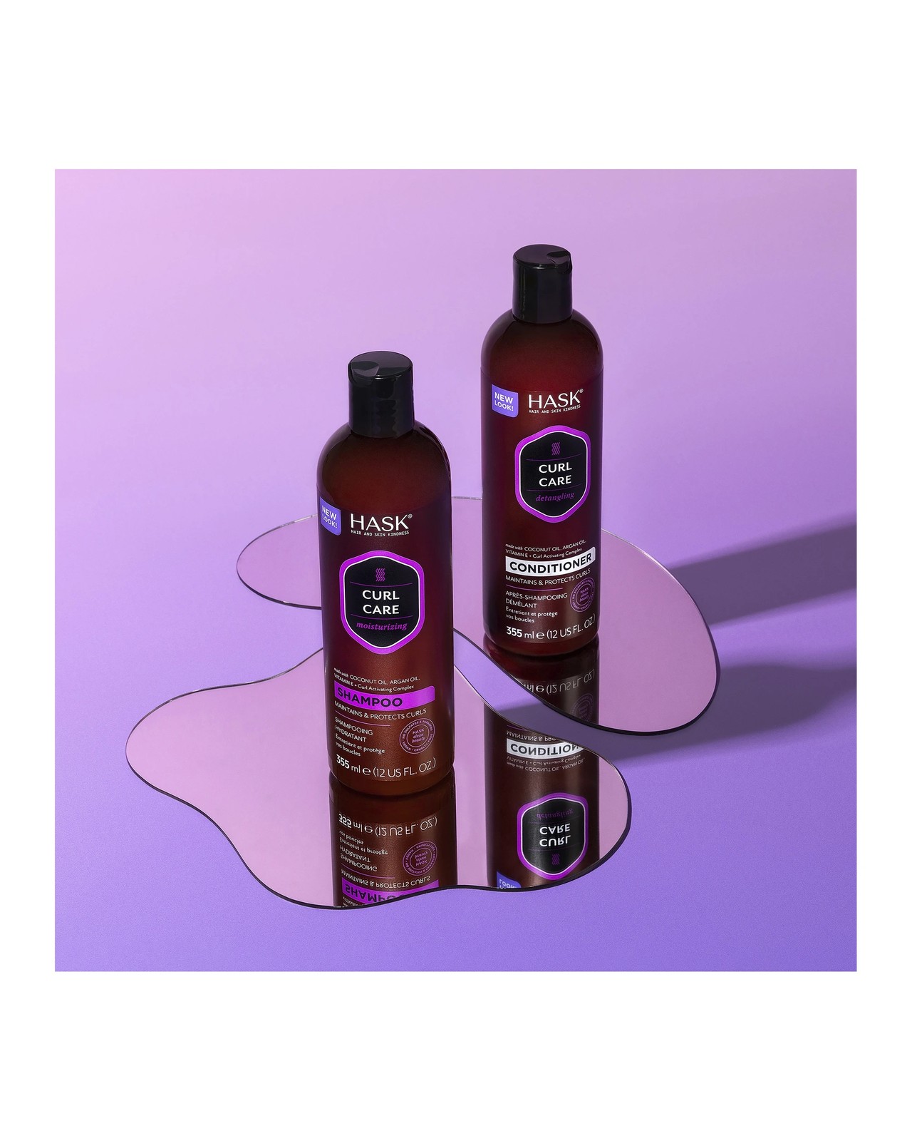 Hask Curl Care Detangling Conditioner, Coconut Oil Argan Oil Vitamin E and Curl Activating Complex - 355ml 2 of 6