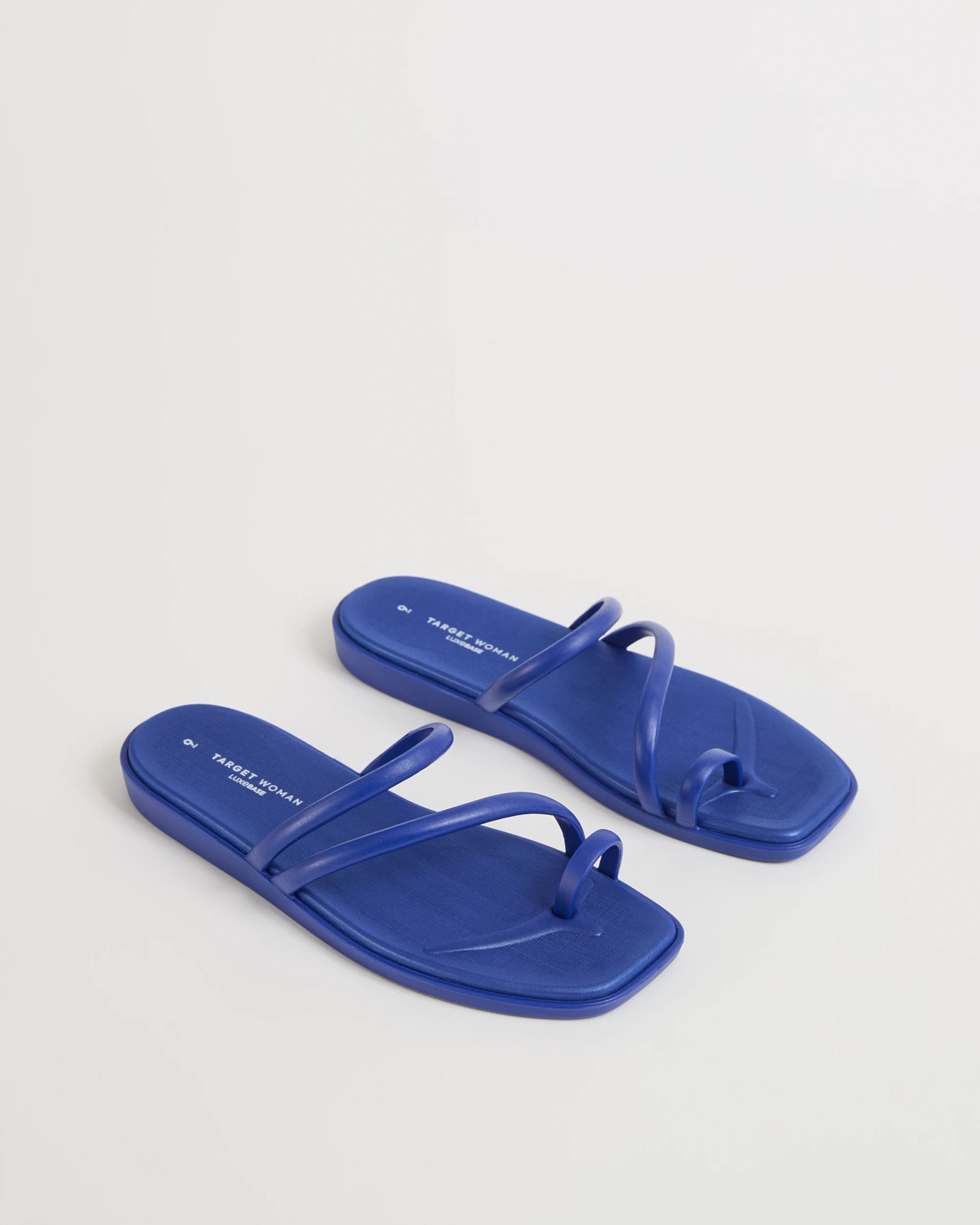Padded Toe Post Strappy Slides - Blue 2 of 3