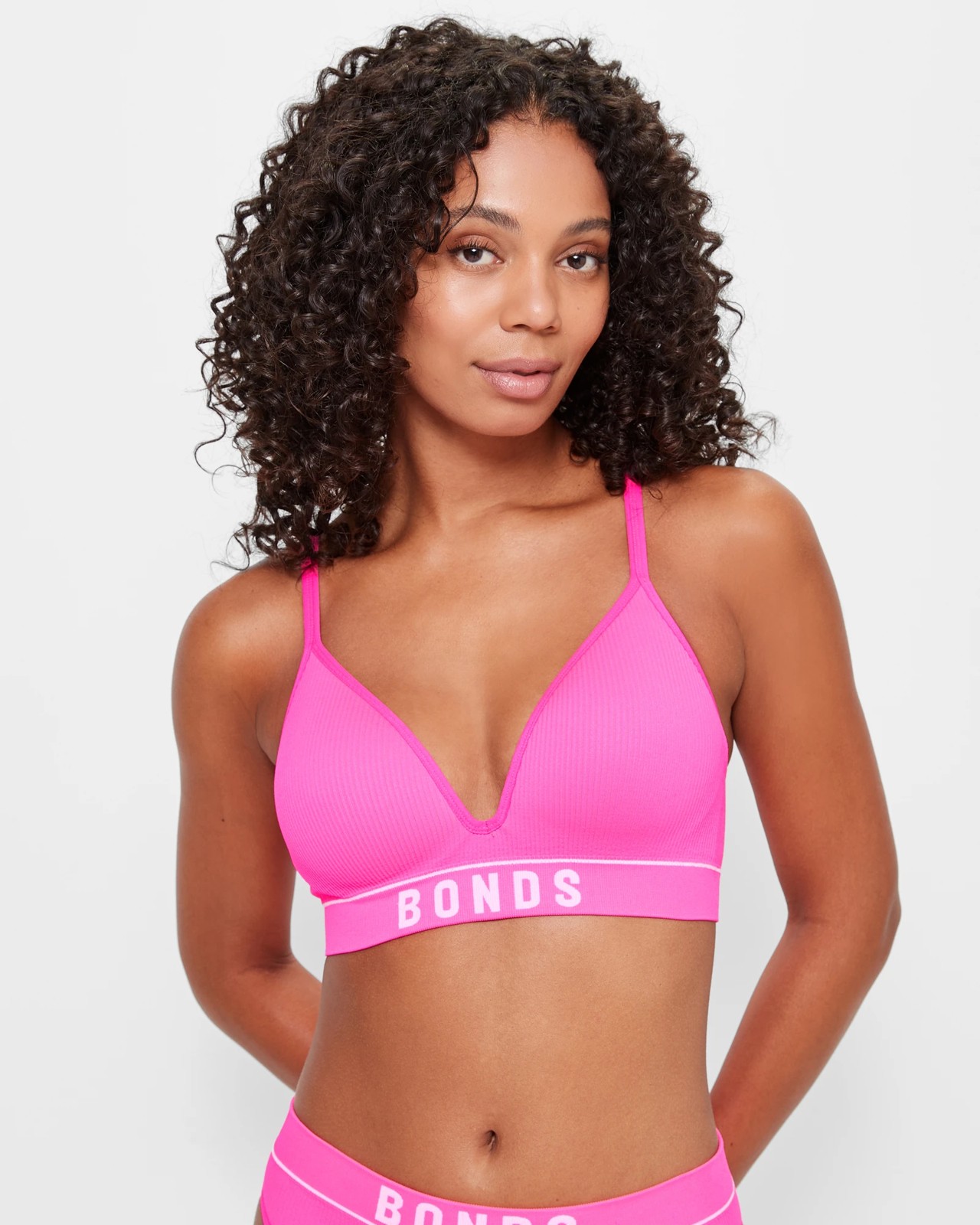 Bonds Retro Rib Triangle Crop Bra; Style: WU8ET