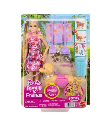Barbie Malibu Walk & Potty Pup Toy Set